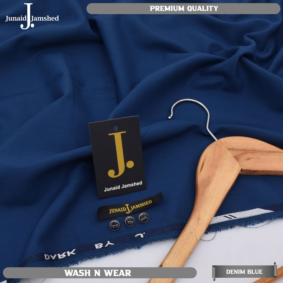 Premium Quality Fabric Denim blue by Junaid Jamshed - Wash & Wear