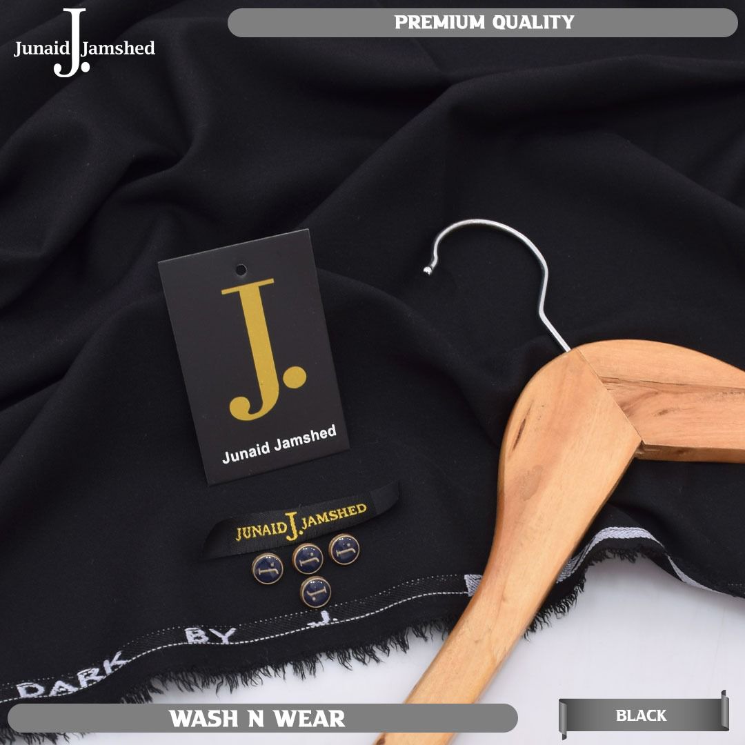 Premium Quality Fabric Black by Junaid Jamshed - Wash & Wear