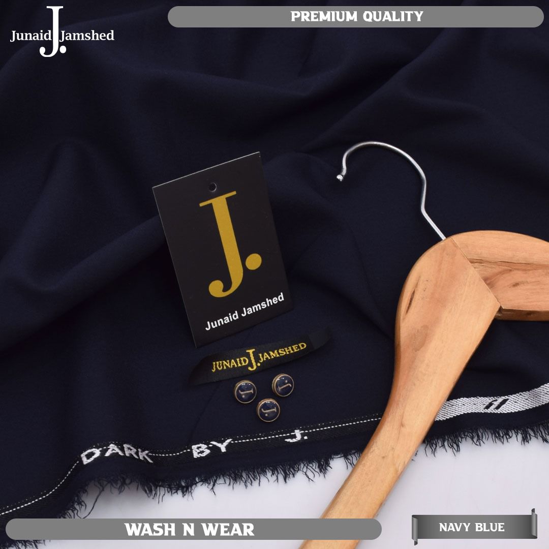 Premium Quality Fabric Navy Blue by Junaid Jamshed - Wash & Wear